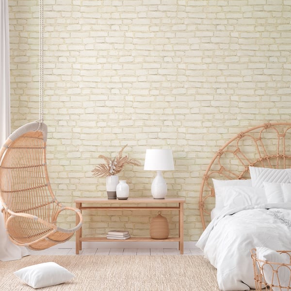 Galerie Bricks & More Wallpaper BB51102 Whitewashed Cream