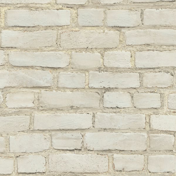 Galerie Bricks & More Wallpaper BB51102 Whitewashed Cream