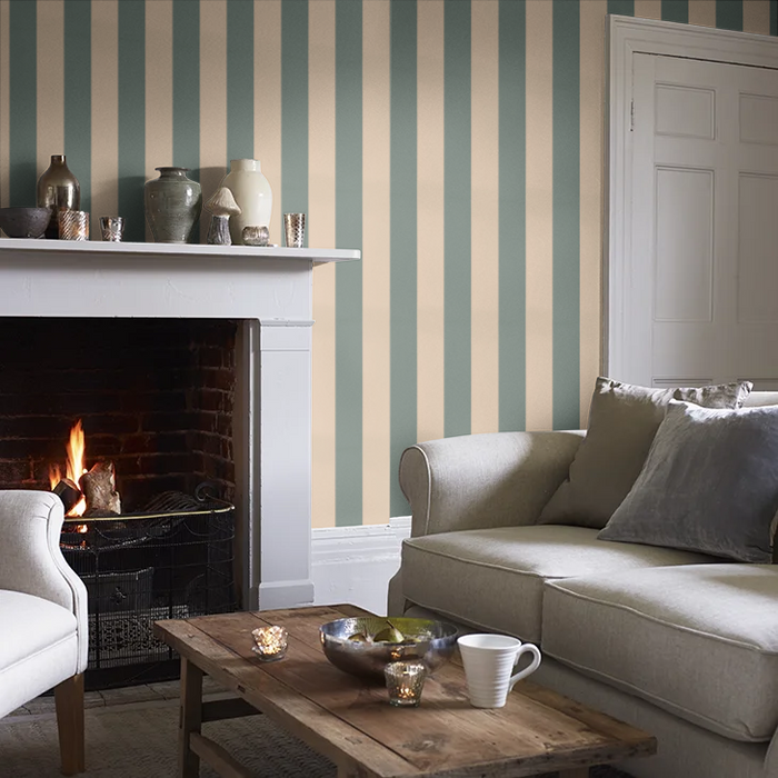 Little Greene Wallpaper Broad Stripe Pleat