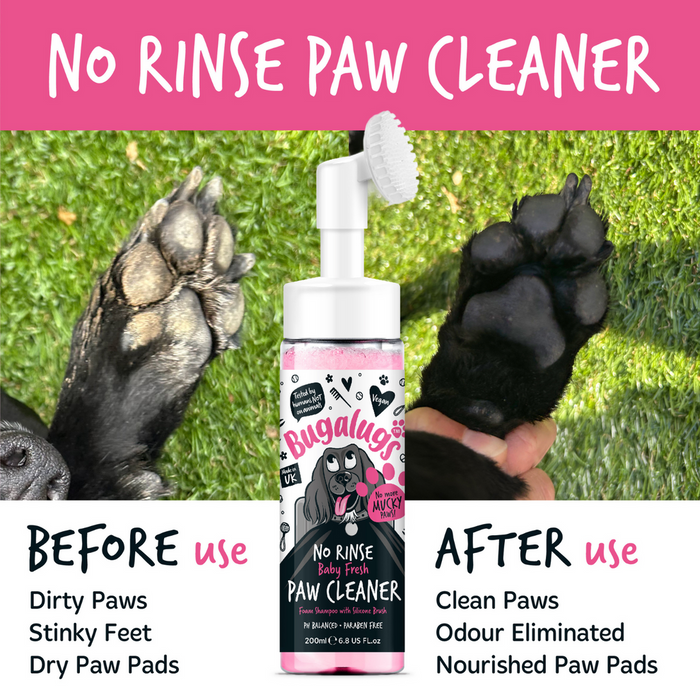 Bugalugs Baby Fresh No-Rinse Paw Cleaner for Dogs & Cats