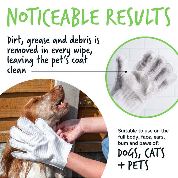 Bugalugs Fragrance Free Glove Pet Wipes for Full Body, Bum & Paws (30)