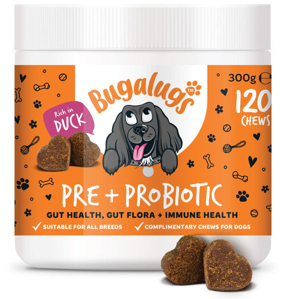 Bugalugs Pre & Probiotic Supplement Chews for dogs 120x