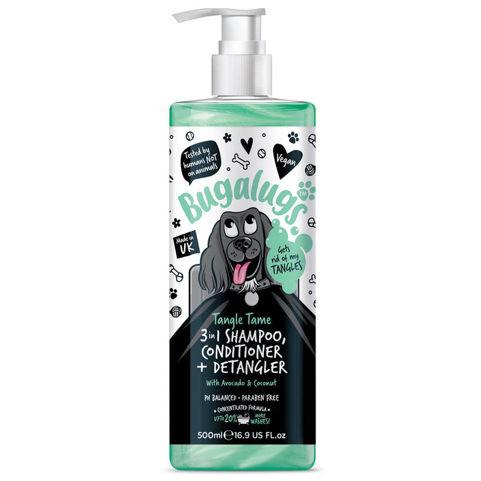 Bugalugs Tangle Tame 3-in-1 Dog Shampoo, Conditioner & Detangler