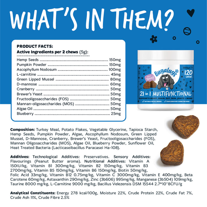 Bugalugs Itch & Immunty Chews 120x