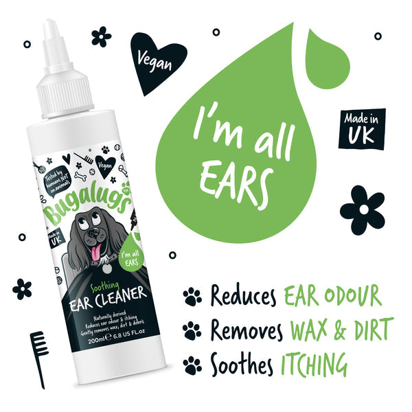 Bugalugs 200ml Bottle Soothing Ear Cleaner For Dogs