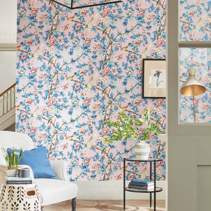 Caverley Rose/French Blue Wallpaper