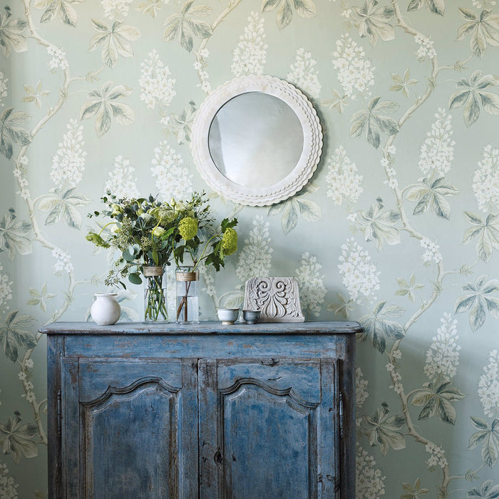 Chestnut Tree Grey Blue/Sage Wallpaper