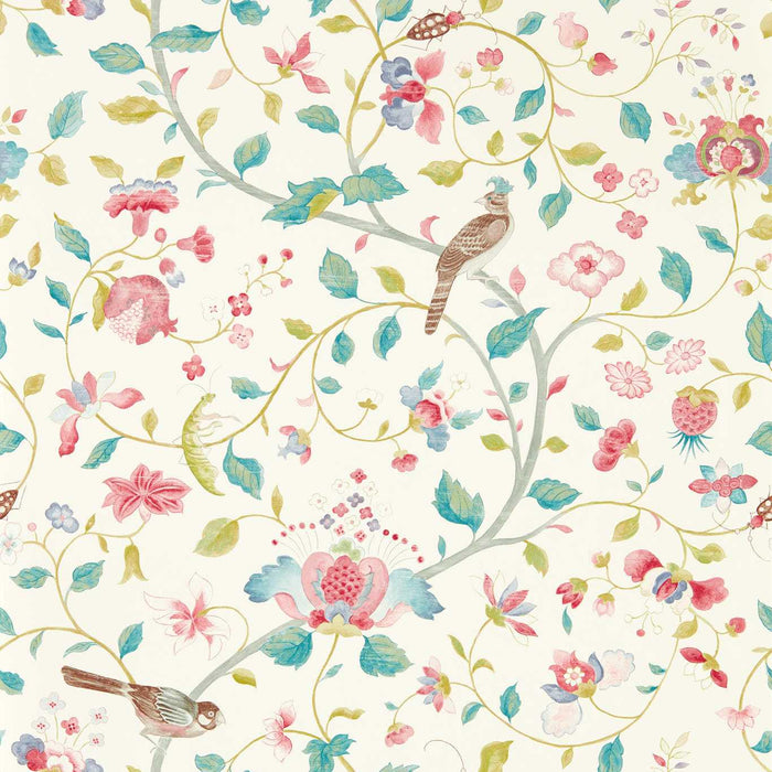 Arils Garden Blue Clay/Pink Wallpaper