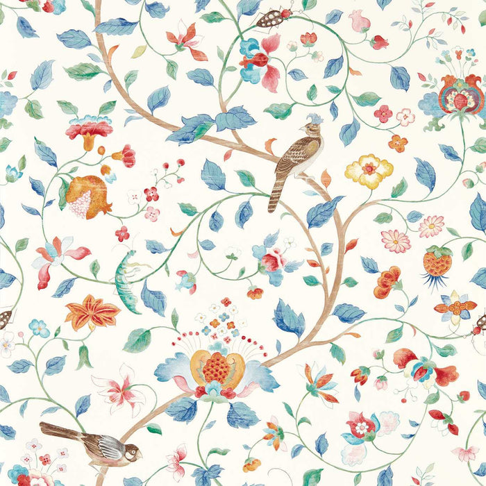 Arils Garden Indigo/Red Wallpaper