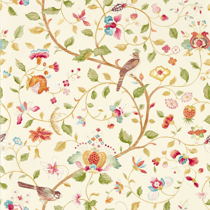 Arils Garden Olive/Mulberry Wallpaper