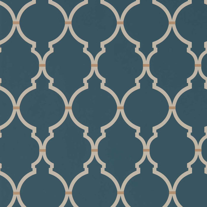 Empire Trellis Indigo/Linen