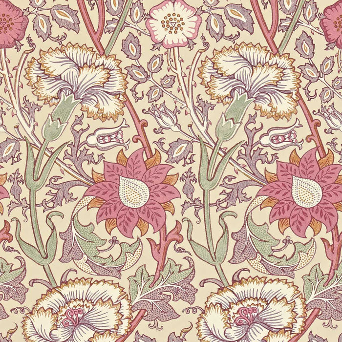 Morris & Co Pink & Rose Manilla/Wine Wallpaper