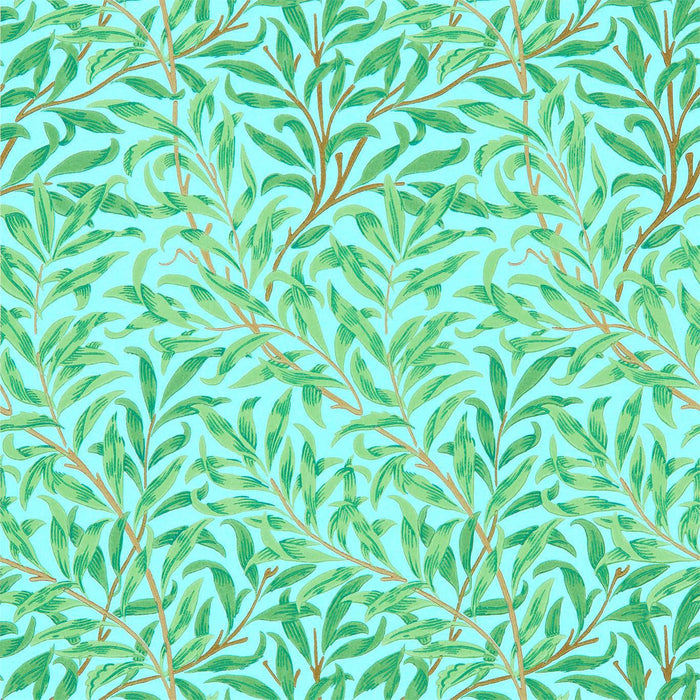 Morris & Co Willow Bough Sky/Leaf Green Wallpaper