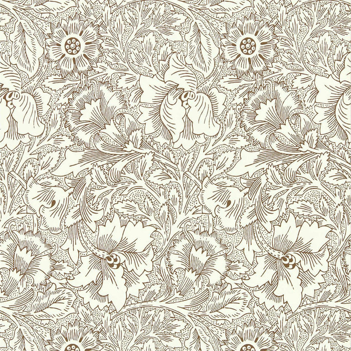 Morris & Co Poppy Cream/Chocolate Wallpaper