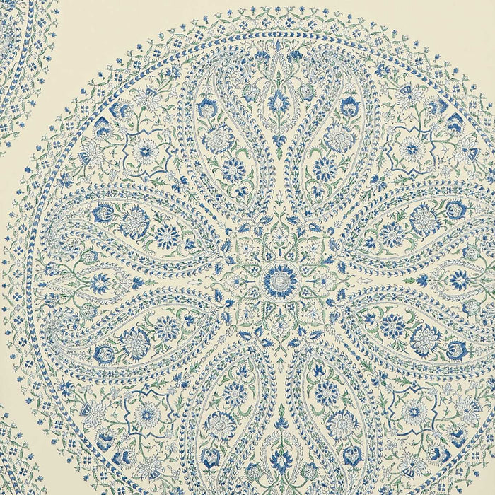 Paisley Circles Blue Wallpaper