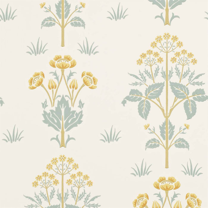 Morris & Co Meadow Sweet 210349 Gold/Slate Wallpaper