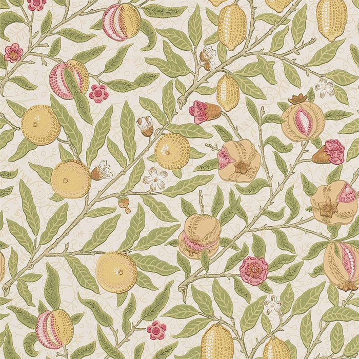 Morris & Co Fruit 210395 Limestone/Artichoke Wallpaper