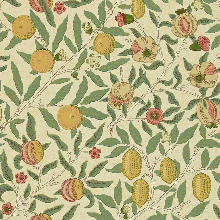 Morris & Co Fruit Beige/Coral/Gold Wallpaper