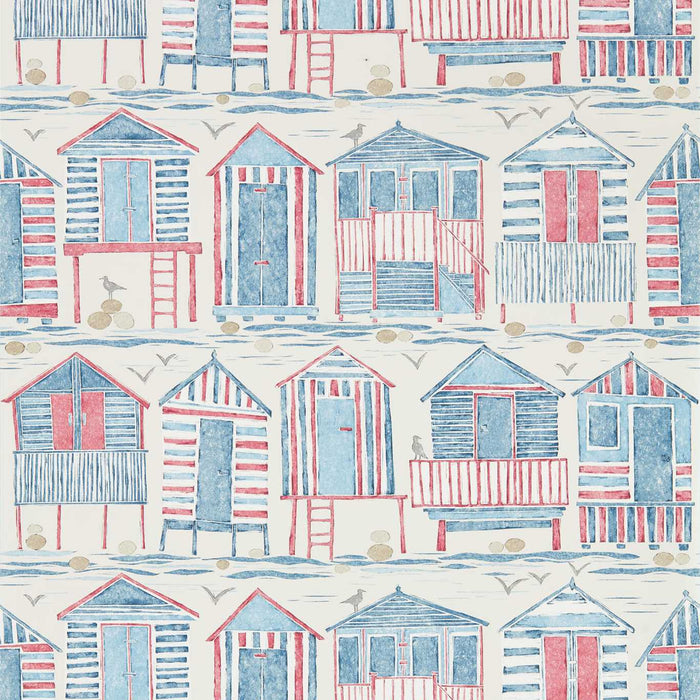 Beach Huts Nautical Wallpaper