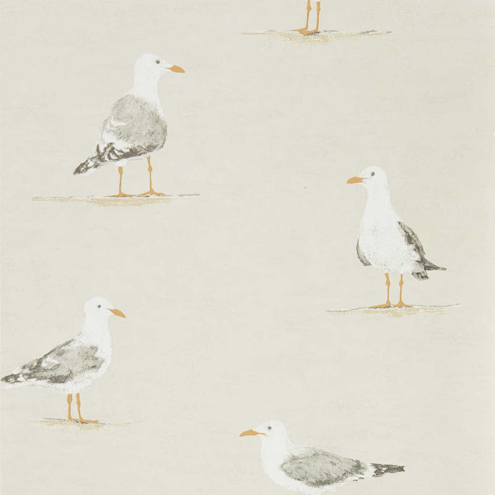 Shore Birds Driftwood Wallpaper