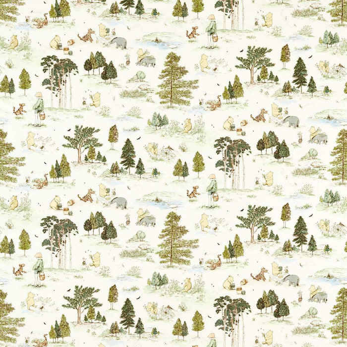 Winnie the Pooh Macaron Green Wallpaper