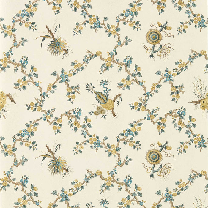 Trelliage Chamomile/Chalk Wallpaper