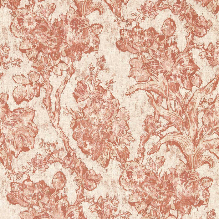 Fringed Tulip Toile Putty Wallpaper