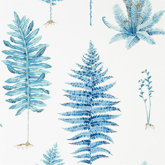 Fernery China Blue Wallpaper