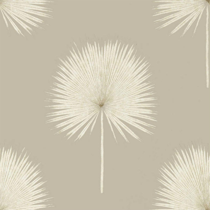 Fan Palm Linen/Gilver Wallpaper