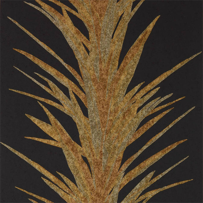 Yucca Charcoal/Gold Wallpaper