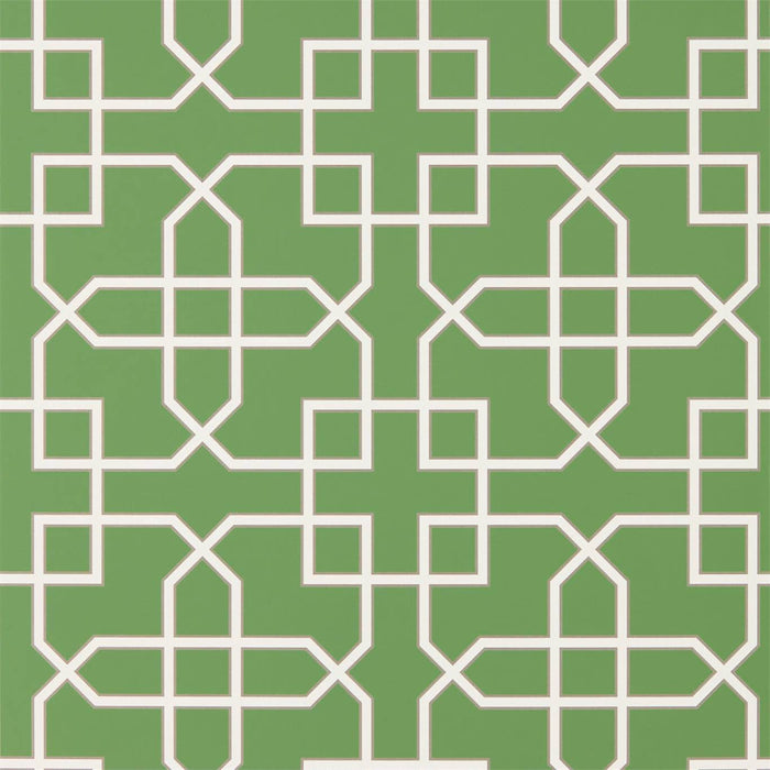 Hampton Trellis Botanical Green Wallpaper