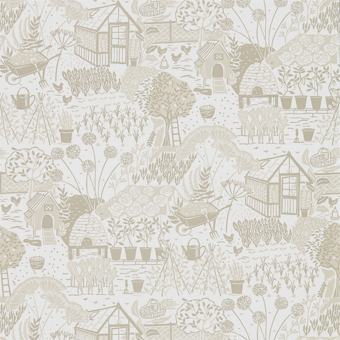 The Allotment Linen Wallpaper