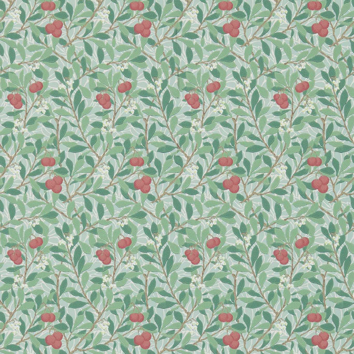 Morris & Co Arbutus Thyme/Coral Wallpaper