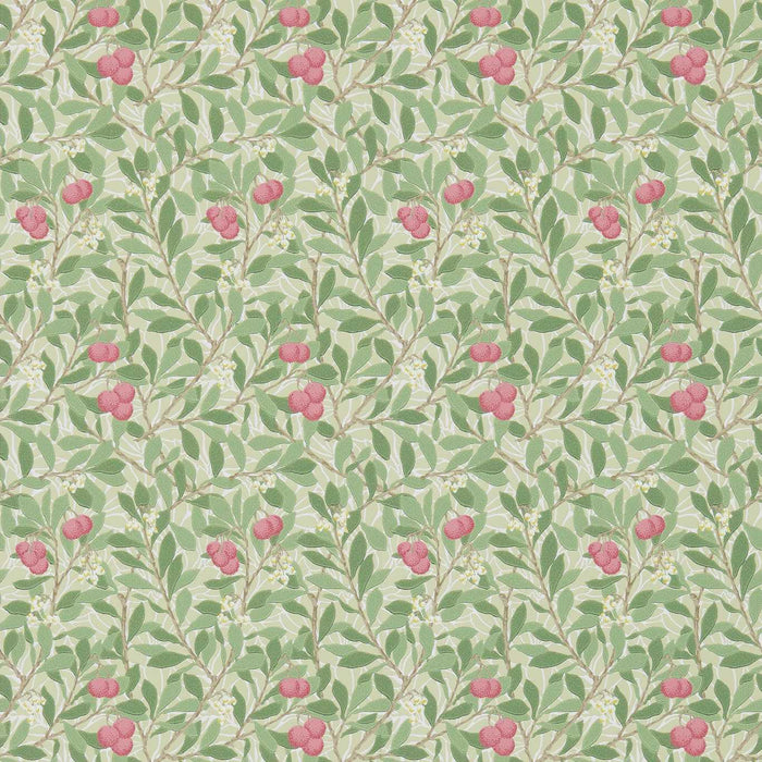 Morris & Co Arbutus Olive/Pink Wallpaper