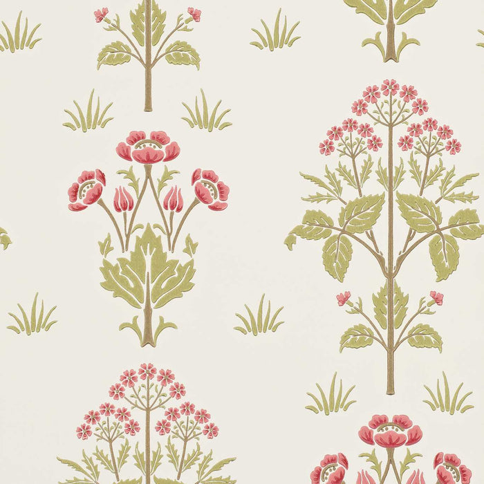 Morris & Co Meadow Sweet Rose/Olive Wallpaper