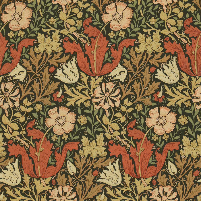 Morris & Co Compton Brown/Orange Wallpaper