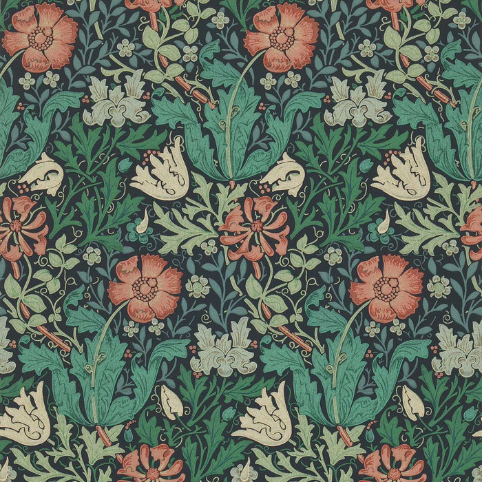 Morris & Co Compton Indigo/Russet Wallpaper