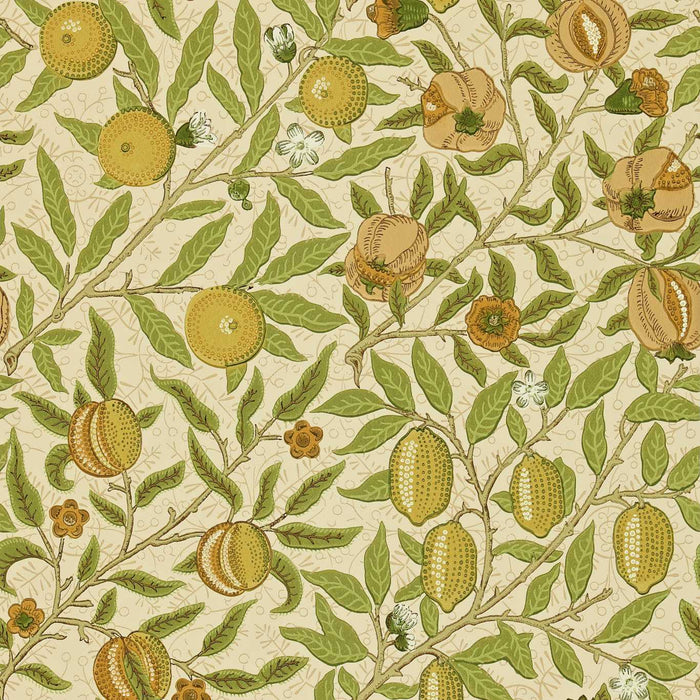 Morris & Co Fruit Lime/Green/Tan Wallpaper