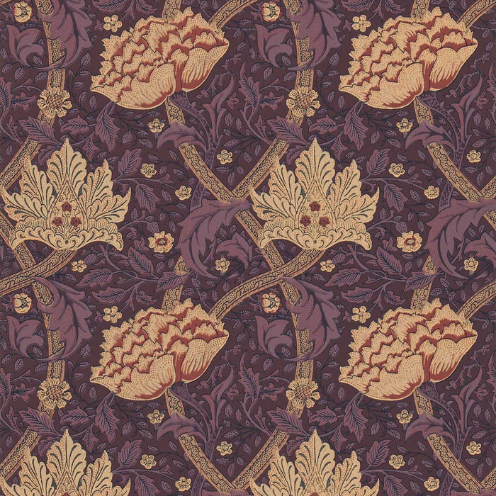 Morris & Co Windrush Aubergine/Wine Wallpaper