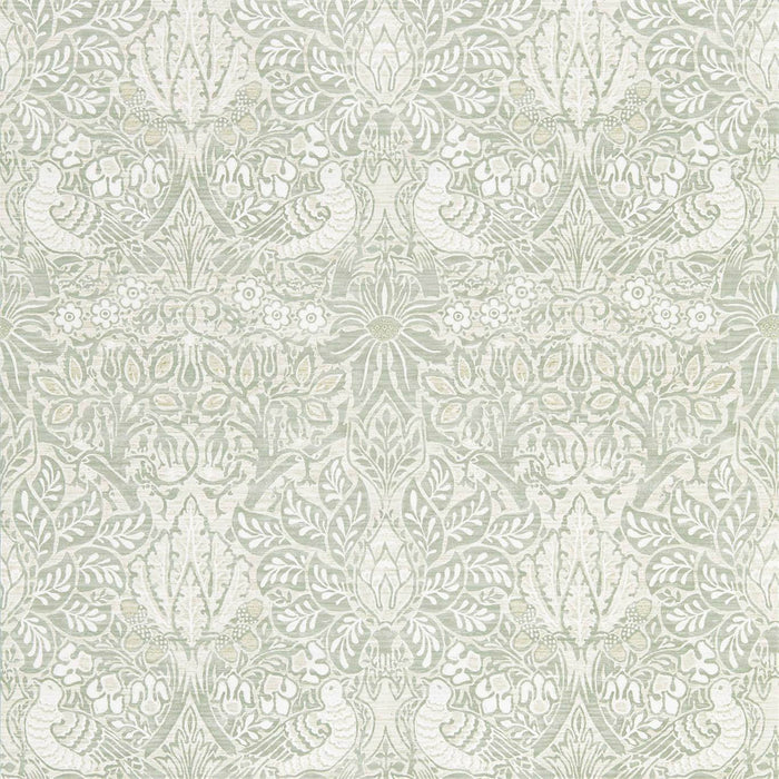 Morris & Co Pure Dove & Rose Grey Blue Wallpaper