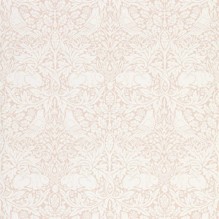 Morris & Co Pure Brer Rabbit Faded Sea Pink Wallpaper