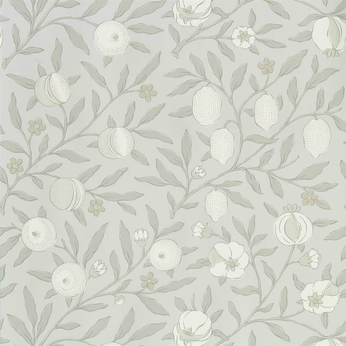 Morris & Co Pure Fruit Grey Blue Wallpaper