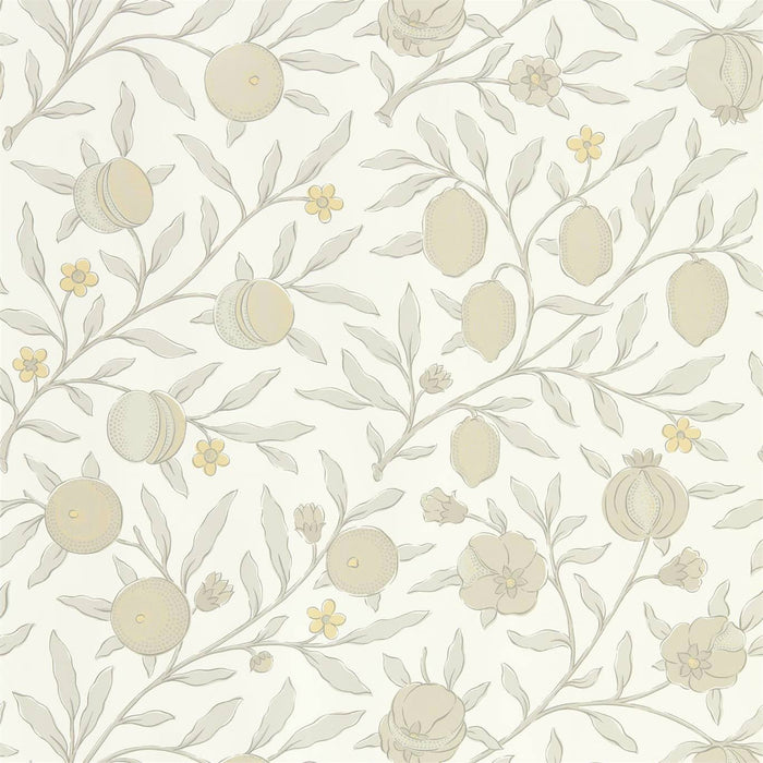 Morris & Co Pure Fruit Horned Poppy / Grey Wallpaper