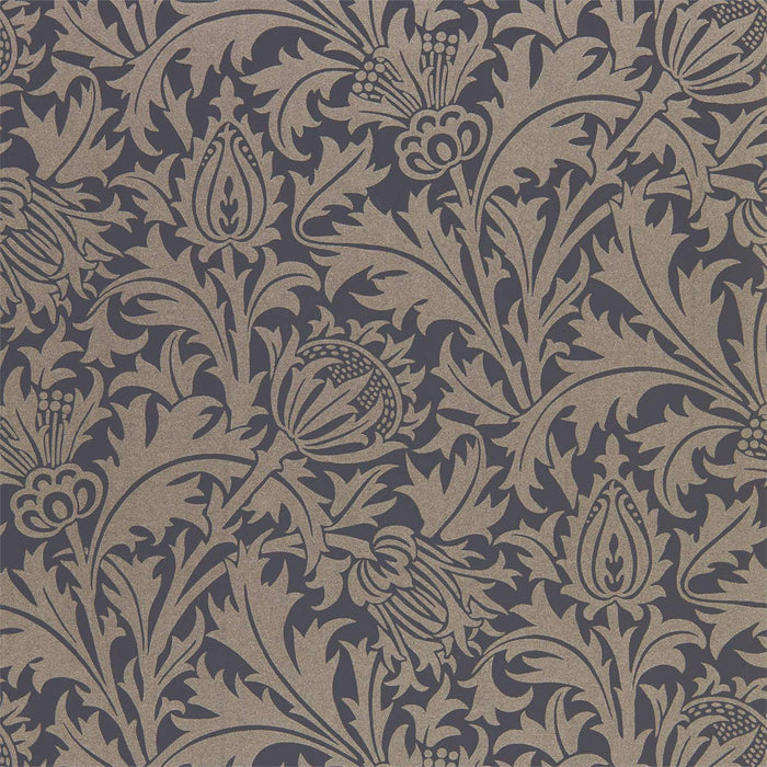 Morris & Co Pure Thistle Black Ink Wallpaper