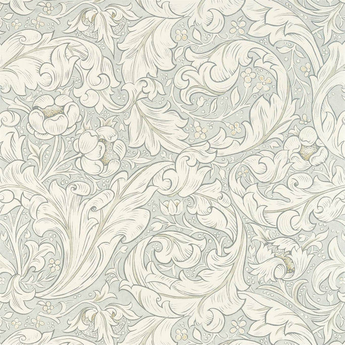 Morris & Co Pure Bachelors Button Grey Blue Wallpaper