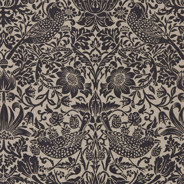 Morris & Co Pure Strawberry Thief Gilver/Graphite Wallpaper