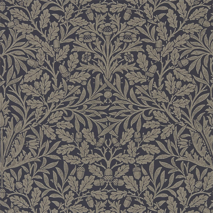 Morris & Co Pure Acorn Charcoal/Gilver Wallpaper