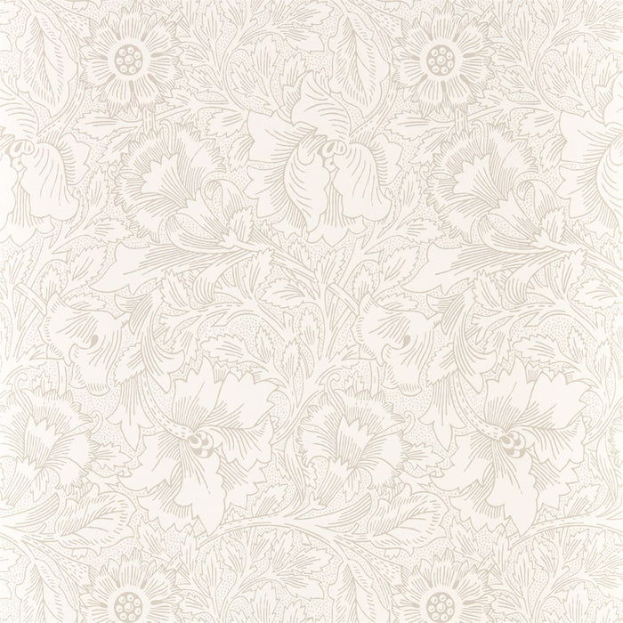 Morris & Co Pure Poppy Ecru/Stone Wallpaper