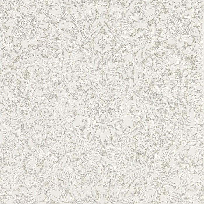 Morris & Co Pure Sunflower Chalk/Silver Wallpaper