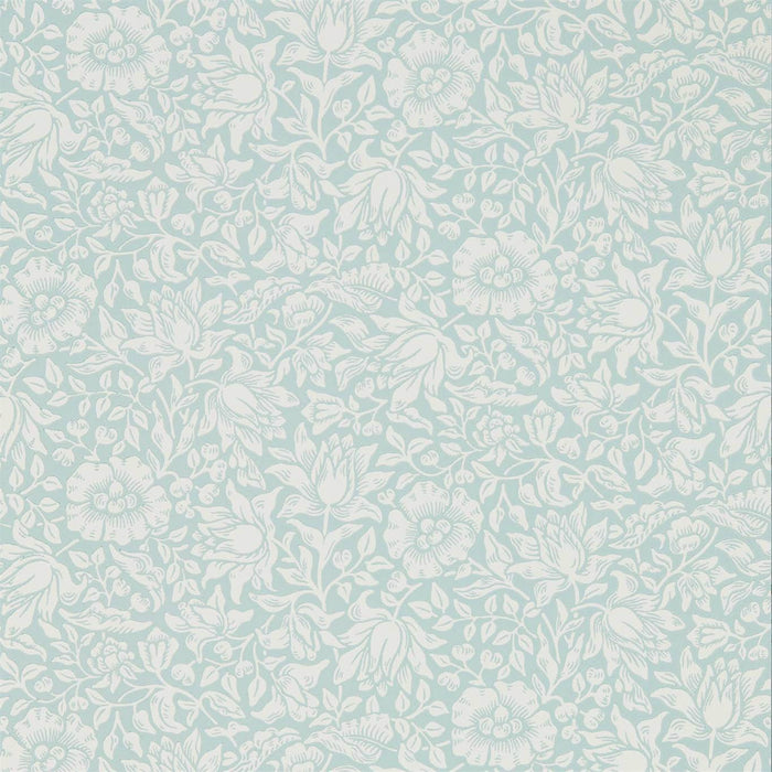 Morris &  Co Mallow Chalk Duck Egg Wallpaper